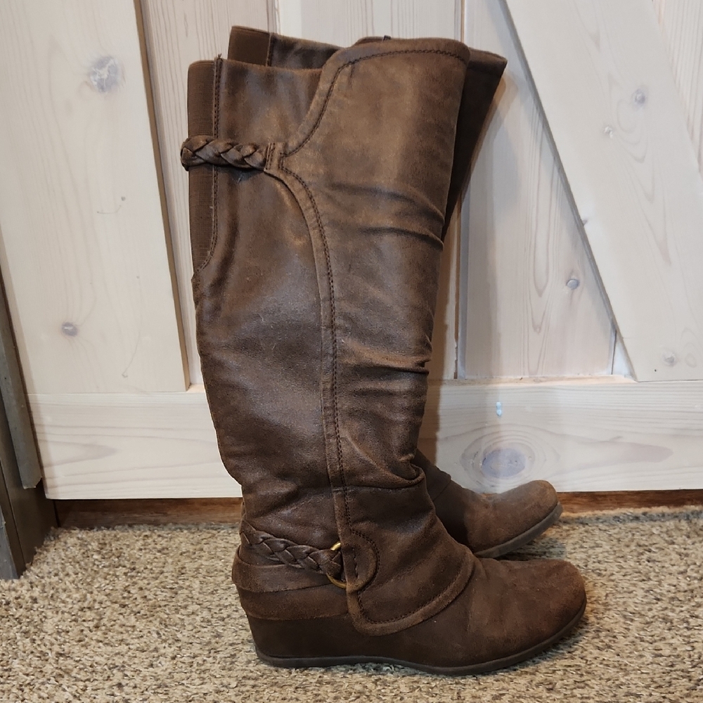 BareTraps Brown Over the Knee Boots